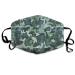 Green Colors Forest Texture Washable Reusable Mask Cotton Anti Dust Half Face Mouth Mask For Kids Teens Men Women With Adjustable Ear Loops