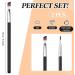 Angled Eyeliner Brush Set - Slanted Flat Angle Eye Liner & Eyebrow Brush Duo for Precision Makeup Application - Synthetic Bristles for Gel, Powder, Liquid, Cream Liners - Black - Buy Online on SooperMarket.com