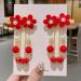 KALLORY Baby Hair Accessories: Tassel & Kimono Flower Hair Clip Set - Girl Hair Clips in Chinese Ancient Style (1 Pair) - Buy Online on SooperMarket.com