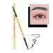 Eyebrow Pencil Dual-Sided Eye Brow Pencil Fine Tip Rapid Brow Precise Sweatproof Brow Pen with Brow Combs Fills Brows Makeup Cosmetic Tool For Beginners (01# Black)