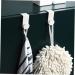 Cabilock 6pcs Hook up Wall Mount Clothing Rack Door Clothes Hanger Over Door Hanging Hooks Shower Door Porch 7.3X3X2.5CM White - Buy Online on SooperMarket.com
