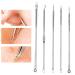 Shop 5pcs Stainless Steel Blackhead Removal Tool Set - Double-Ended Acne & Pimple Tool for Effective Skin Care - Buy Online on SooperMarket.com