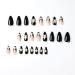 French Tip Press on Nails - White Stars Design, Almond Shape, 24pc Fake Nails for Women - Buy Online on SooperMarket.com