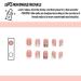 Luxury Pink Square Press on Nails with Rhinestone Design - Short French Tip Acrylic Artificial Nails - Buy Online on SooperMarket.com