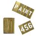 Deezio 1 Brass 46 Pieces Interlocking Stencil Set of Numbers and Letters Kit 1inch(46piece)
