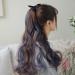Saijer Ponytail Extensions - 2 PCs Corrugated Long Hair Extensions | Realistic Wrap-Around Wig for Girls - Brown Purple Blue - Buy Online on SooperMarket.com