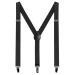 Aonat braces for men heavy duty men braces wide extra strong clips y form durable elastic adjustable men's braces - long a size fits all men and women a -black 2.5 cm wide