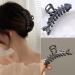 Fish Bone Hair Claw Clip - Non-slip Hair Styling Accessory for Women - Black Fishbone Design - Buy Online on SooperMarket.com