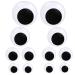 12 Pieces Large Wiggle Googly Eyes 2 Inch 3 Inch 4 Inch 5 Inch Self Adhesive Black White Plastic Giant Wiggle Googly Eyes for DIY Crafts and Home Decoration (Diameter Size 5cm,8cm,10cm,13cm)
