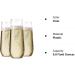 36 Pack Stemless Plastic Champagne Flutes - 9 Oz Clear Toasting Glasses | Shatterproof, Recyclable, BPA-Free - Munfix - Buy Online on SooperMarket.com