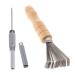 BEADNOVA Kenzan Needle Straightener Flower Frog Brush Ikebana Tool Set Kenzan Pin Straightening Tool Floral Frogs Cleaner for Flower Frog Pins Hair Brush Comb Brush Cleaner for Hair Comb Cleaning