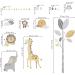 Decalmile Safari Animals Tree Wall Stickers - Jungle Elephant Lion Giraffe Wall Decals for Baby Nursery and Kids Room Decor - Buy Online on SooperMarket.com