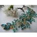 Denifery Emerald Green Wedding Hair Vine | Bridal Gold Headpiece & Jewelry - Buy Online on SooperMarket.com