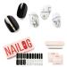 NAILOG Semi Cured Gel Nail Strips Extra Long Nail Polish Strips (20 Pieces) Long Lasting Semi Cured Nail Stickers with Soft Glossy Gel Finish Illusion