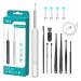 PLGEBR Ear Wax Remover Wireless Otoscope Earwax Removal Tool Camera WiFi Endoscope Cleaner with Visual LED Light Ear Scope HD Ear White+black free size