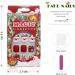 Vatocu Christmas False Nails - Short Red Press On Nails with Snowflakes, Elk, Snowman Design - 24pcs for Women and Girls - Buy Online on SooperMarket.com