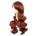MapofBeauty 28-Inch Ginger Orange Wavy Wig with Side Part Bangs - Long Curly Hair for Women - International Shipping Available - Buy Online on SooperMarket.com