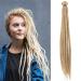 No LIFE 10PCS 50cm Blond Dreadlock extensions one-sided crocheted synthetic dreadlocks accessories jamaica punk hip-hop reggae hair braiding wigs faux locs for fashion men women