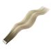 Youngsee Ombre Tape-In Extensions | Real Hair 55cm Dark Brown to Blonde 5 Pcs - Virgin Smooth Weft #4/7/80 - Buy Online on SooperMarket.com