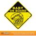 Getdigital Chestburster Baby on Board Sign - Funny Alien Film Warning - Yellow Child Safety Sign with Suction Cups - 16x16 cm - Buy Online on SooperMarket.com