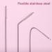 Erhigher Plastic Straw Brush for Cleaning 10 Pcs Nylon Brushes Effective Soft Bristle Stainless Steel Reusable Residue-Free Pink - Buy Online on SooperMarket.com