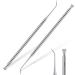 Chumia 2 Pieces Eyelash Lift Perm Tool Lash Separator Tint Tool Stainless Steel Metal Lash Lift Rods Tool for Eyelash Eyebrow Perming Tinting Curling Extensions Supplies (Silver)
