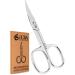 OCBA Cuticle Nail Scissor Professional Stainless Steel Curved Blade Sharp Nail Scissor for Thick Toenails Men Women Suitable for Manicure Pedicure Eyebrows Nose Hair & Beard