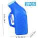 2Pcs Urinal for Men 1200ML Portable Urinal Spill Proof Pee Bottles with Lid & Handle Thick Plastic Male Urinal Large Opening Mens Urinals with Wraped Edge for Travel Hospital Blue. - Buy Online on SooperMarket.com