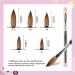 Saviland 5pcs Acrylic Nail Brush Set | Professional Size 4/6/8/10/12 Brushes for Acrylic Powder Application, Nail Extension, and Carving | Wood Handle Nail Art Tools - Buy Online on SooperMarket.com