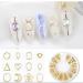 XEAOHESY 6 Boxes Gold Nail Charms for Nails - Geometry Heart Moon Line Sea Creatures Metal Studs, 3D Nail Art Jewelry Decoration with Tweezers and Wax Pencil - Buy Online on SooperMarket.com