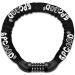 Spgood bicycle lock (14 colors) with numbers and high safety level bicycle chain lock pay code combination Castle hardened steel chain members (black)