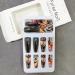 GORS Long Black Press on Nails - Colorful Coffin Fake Nails with Graffiti Note Designs | Full Cover False Nails for Women - Buy Online on SooperMarket.com