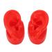 1 Pair Ear Model Soft Silicone Simulated Pair Human Ear Model Display Soft Slick Water Resistance Model for Point Acupuncture(Red)