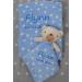 BotoBaby Personalized Baby Gift Set - Custom Embroidered Blanket & Comforter for Birth/Baptism - Blue Teddy Bear - Buy Online on SooperMarket.com