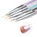 NATUCE 5 Pcs Nail Art Brush Set - Double Ended Nail Design Pens (6/8/10/12/15 mm) for Professional Nail Art - Buy Online on SooperMarket.com