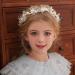 TONAUP Bridal Headband Pearl Flower Headbands for Girl White Eucharist Headpiece Head Vines for Weddings Parties Special Occasions - Buy Online on SooperMarket.com
