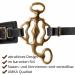 AMKA Hackamore Baroque 3-Ring - Black Leather Noseband | International Shipping Available - Buy Online on SooperMarket.com