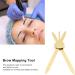 Compass Eyebrow Ruler Stainless Steel Material Gold Eyebrow Stencil Ruler Adjustable Accurate Positioning Compass Design Brow Measuring Tool - Buy Online on SooperMarket.com