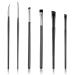 6 Pieces Makeup Brush Set Goth Makeup Brushes Ultra Thin Slanted Flat Angle Eyeliner Brushes Define Eye Shadow Brushes for Women Girls Cosmetics