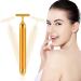 GOODYBUY Beauty Bar 24k Gold Skin Care Face Massager Roller, 2 in 1 Electric 3D Roller and T Shape Energy Beauty Bar for Face Lift and Skin Tightening