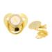 Golden ultra-light silicone pacifier 0 6 months baby pacifier soft bling baby pacifier BPA-free safe infant pacifier with pacifier clip for 6 to 18 months (s)