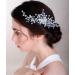 Chargances Bridal Crystal Hair Comb Wedding Blue Beaded Gemstone Hair Side Comb Fashion Flower Headband Headpieces Wedding Prom Flower Girl Hair Accessories for Women and Girls (Silver) - Buy Online on SooperMarket.com