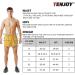 TENJOY Men's 3 Running Shorts Gym Athletic Workout Shorts with Zipper Pocket - Yellow, Small - Buy Online on SooperMarket.com