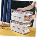 ORFOFE Box Egg Storage Box Eggs Plastic Bins with Tray Egg Tray for Refrigerator Egg Rack Double Layer - Buy Online on SooperMarket.com