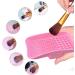 Dajidafu Universal Women Foundation Makeup Brush Cleaning Mat Home Dress Room Reusable Nonslip Eyebrow Pen Silicone Washing Pad Rose Red - Buy Online on SooperMarket.com