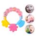 Silicone Baby Rattle Teether Gum Toy for Infants - Pink - Buy Online on SooperMarket.com