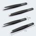 Precision 4-Piece Eyebrow Tweezer Set | Slant & Pointed Tips for Hair Removal | Black - Buy Online on SooperMarket.com