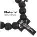 Didiseaon Cross Jewelry Gift Cross Bracelets Beaded Bracelets for Men Cross Braclet Charm Bracelet Baptism Gifts 10x10cm Black - Buy Online on SooperMarket.com