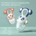 Baby Fruit Feeder - Silicone Portable Pacifier for Babies 6-12 Months with Handle & Cover - Blue Fruit Snuller - Buy Online on SooperMarket.com