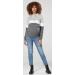 Happy Mama Nursing Hoodie - Women's Breastfeeding Maternity Top - 503p 16 Light Grey Melange/White/Graphite - Buy Online on SooperMarket.com